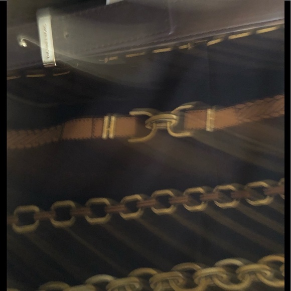 Micheal Kors size 14 black chain print skirt with self belt NWT - Picture 11 of 13